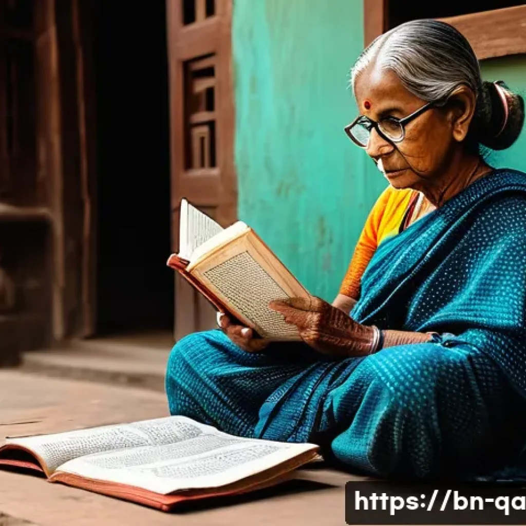 간격 반복 시스템의 다문화적 접근 - **Prompt:** A serene and culturally rich scene depicting the blend of traditional Bengali learning w...
