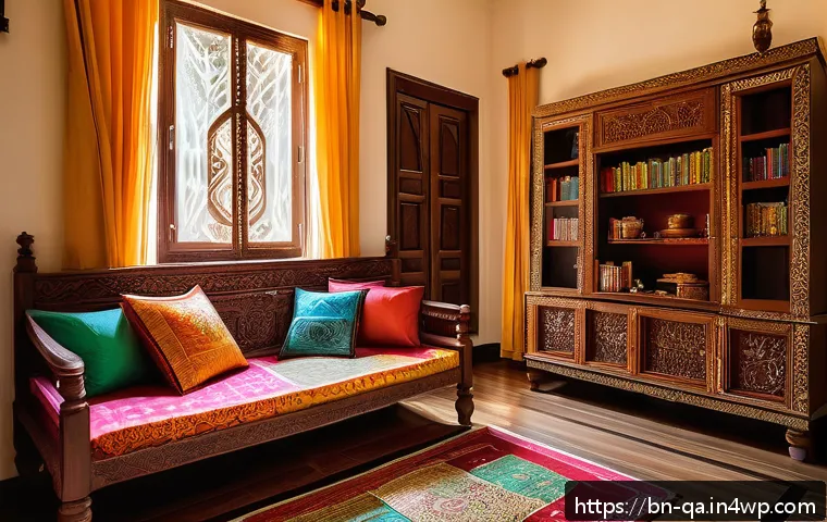 간격 반복 시스템의 최신 트렌드 - A detailed, warm and inviting Bengali home interior transformed into a vivid memory palace: traditio...