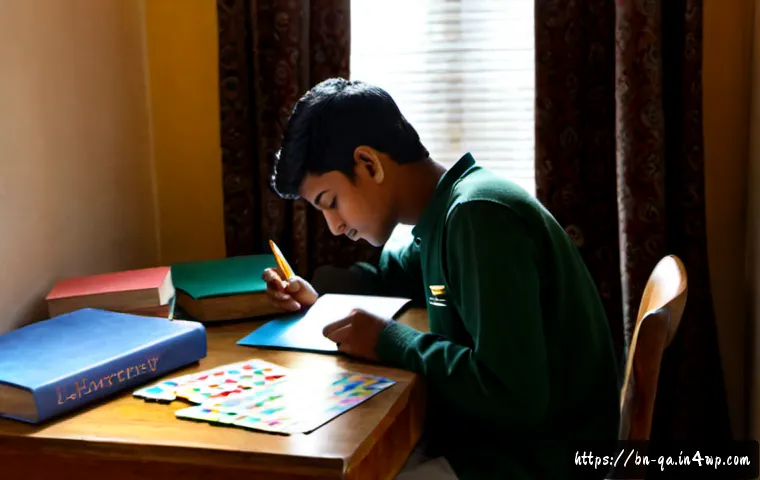 간격 반복 시스템을 통한 시험 준비 전략 - Photorealistic study-planning scene in a cozy Bangladeshi student bedroom, a focused university stud...